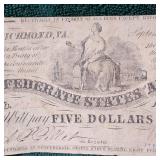 1861 $5 Confederate Note