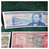 Mexican Pesos Bills Collection UNC
