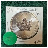 2024 1 oz Maple Leaf UNC