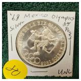 1968 Mexico Olympics 1 oz Silver