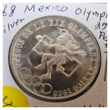 1968 Mexico Olympics 1 oz Silver