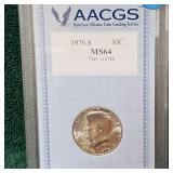 1976-S Kennedy Silver 50c MS64