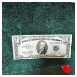 1953 $10 Silver Certificate AU
