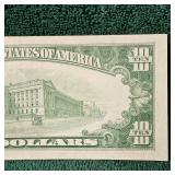 1953 $10 Silver Certificate AU