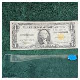 1935 A $1 Silver Certificate AFR WW II  (Backside Die Print Error)