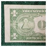 1935 A $1 Silver Certificate AFR WW II  (Backside Die Print Error)