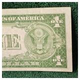 1935 A $1 Silver Certificate AFR WW II  (Backside Die Print Error)
