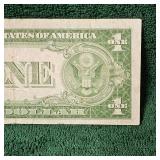 1935 A $1 Silver Certificate AFR WW II  (Backside Die Print Error)