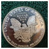 2 oz Silver Eagle Round