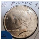 1924 Peace Dollar BU