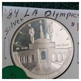1984 LA Olympics Silver Round UNC