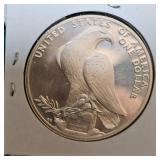 1984 LA Olympics Silver Round UNC