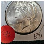 1924 Peace $1 BU