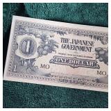 5c to 410 Japanese WW II Script Bank Notes