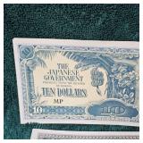 5c to 410 Japanese WW II Script Bank Notes