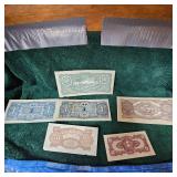 5c to 410 Japanese WW II Script Bank Notes