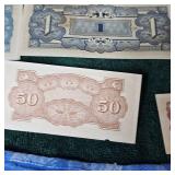 5c to 410 Japanese WW II Script Bank Notes