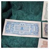 5c to 410 Japanese WW II Script Bank Notes