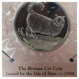 1998 Birman Cat Crown Coin