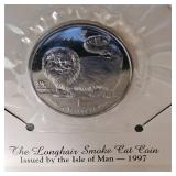 1997 Longhair Smoke Cat Crown Coin