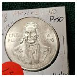 1978 Mexico Silver 10 Peso UNC