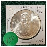 1977 Mexico Silver 10 Peso UNC