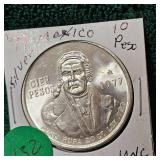 1977 Mexico Silver 10 Peso UNC