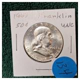 1963 Franklin 50c UNC