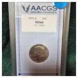 1976-S Kennedy Silver MS64