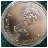 1976 Montreal 21st Olympics  1oz Silver $5 Coin