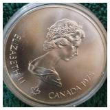 1976 Montreal 21st Olympics  1oz Silver $5 Coin