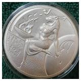 2 oz Egyptian Goddess Encapsulated Cat Silver Coin