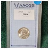 1976-S Kennedy Silver MS64