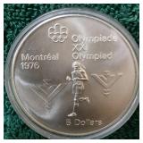 1976 Montreal Olympics $5 Coin, 1 oz Silver