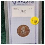 1989 S Bicentennial Liberty 50c PF67 Proof