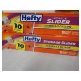 2 boxes Hefty Jumbo 2.5 Gallon Slid...