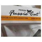 24 cans Fussie Cat Food...