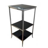 Etagere with Black Glass Shelves