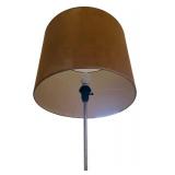 Vintage Floor Lamp and Velvet Shade in Brown / Mid Century Design Floor Lamp