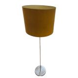 Vintage Floor Lamp and Velvet Shade in Brown / Mid Century Design Floor Lamp
