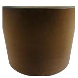 Vintage Floor Lamp and Velvet Shade in Brown / Mid Century Design Floor Lamp