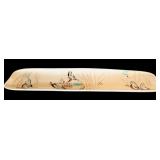 Vintage Red Wing Pottery Bob White Blue Bird Quail Relish Tray