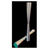 Two Sets of Candle Holders in Wood and Silver including Four Tapper Candles