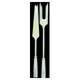 Two Piece Vintage Italian Stainless Carving Set