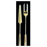 Two Piece Vintage Italian Stainless Carving Set