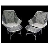 West Elm Huron Outdoor Lounge Set with Chairs, Ottoman, and Table