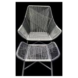 West Elm Huron Outdoor Lounge Set with Chairs, Ottoman, and Table