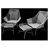 West Elm Huron Outdoor Lounge Set with Chairs, Ottoman, and Table