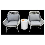 West Elm Huron Outdoor Lounge Set with Chairs, Ottoman, and Table