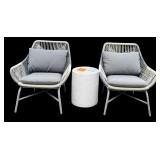 West Elm Huron Outdoor Lounge Set with Chairs, Ottoman, and Table